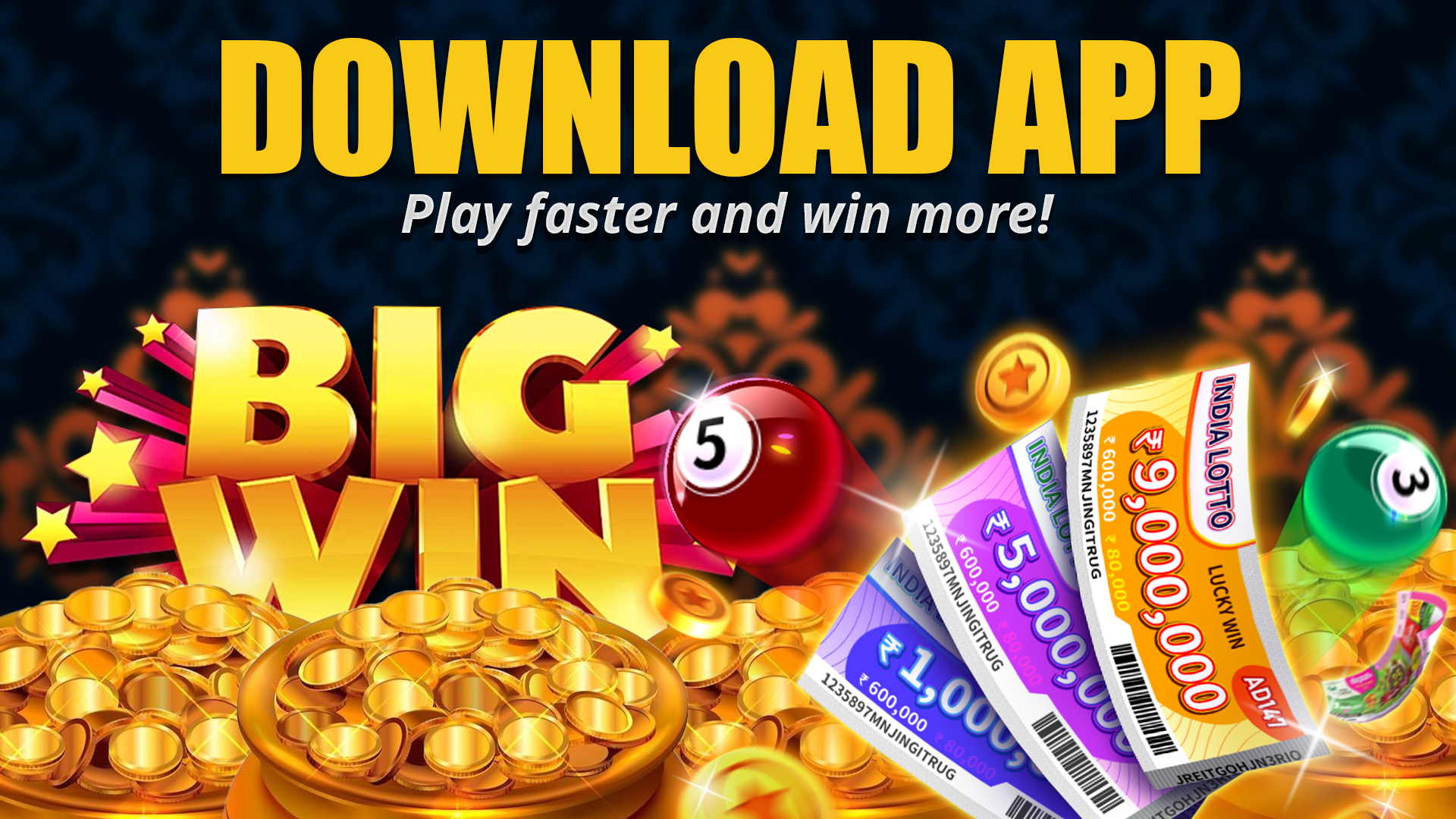 Join 1 lottery to get welcome bonus